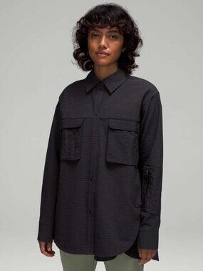 Lululemon Grid Fleece Hiking Overshirt Black Size 4